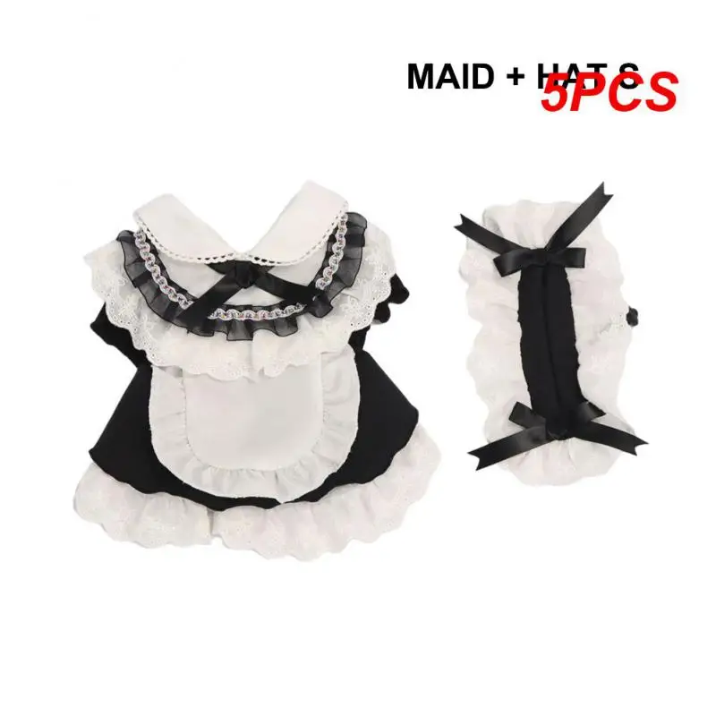 5PCS Pet Lace Skirt Cute Comfortable Black Funny Elegant Pet Clothing Pet Supplies British Style Exquisite Neckline