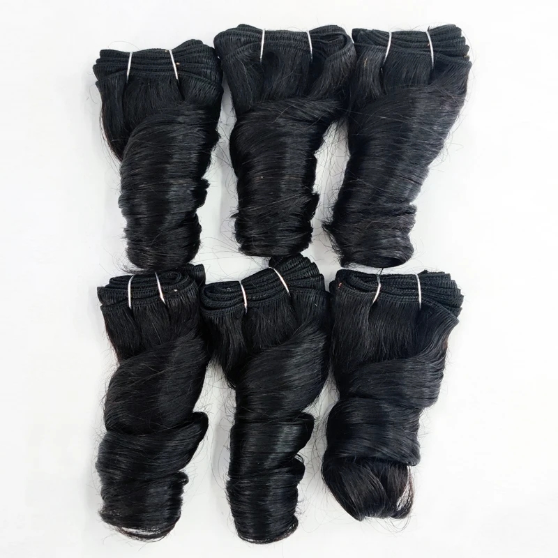Paquetes rizados para mujeres Extensiones de cabello humano virgen tejido birmano Paquetes de cabello humano 100% rizado 6 piezas