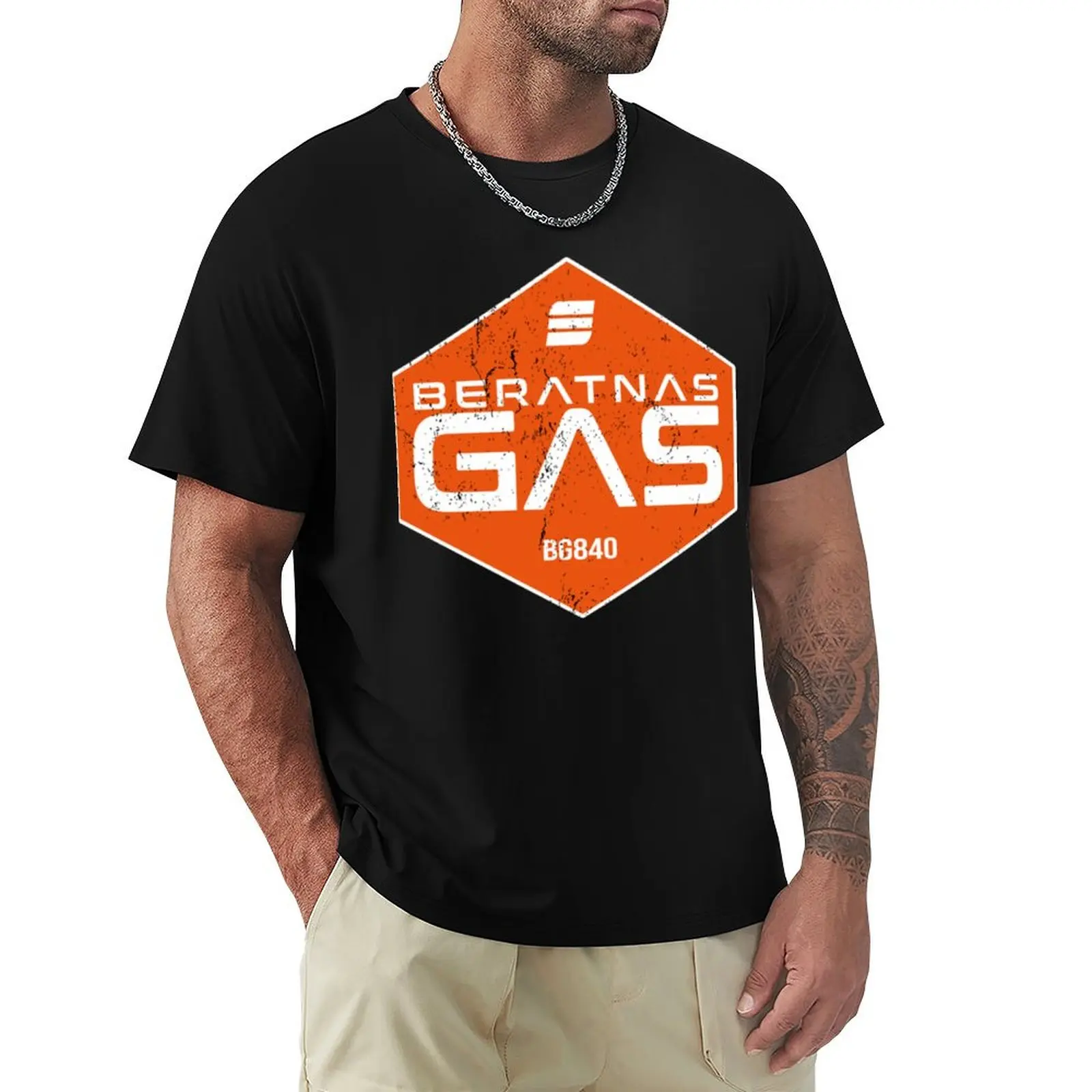 

Beratnas Gas Logo Classic T-Shirt Soft Casual Short Sleeve Cotton Tee