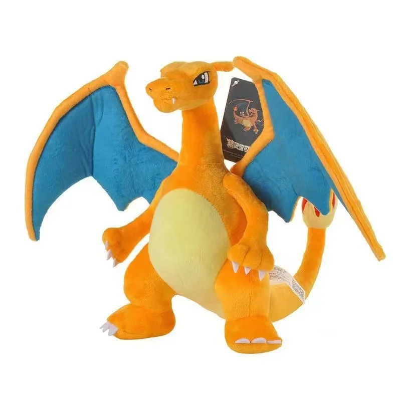 25CM Charizard Plush Toys Pokemon Fire Type Dragon Anime Soft Stuffed Animal Peluche Doll Toys Gifts