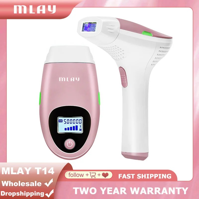 Mlay-depiladora eléctrica permanente T3 IPL, máquina de depilación láser para cara, BIkini y cuerpo, 500000 Flashes