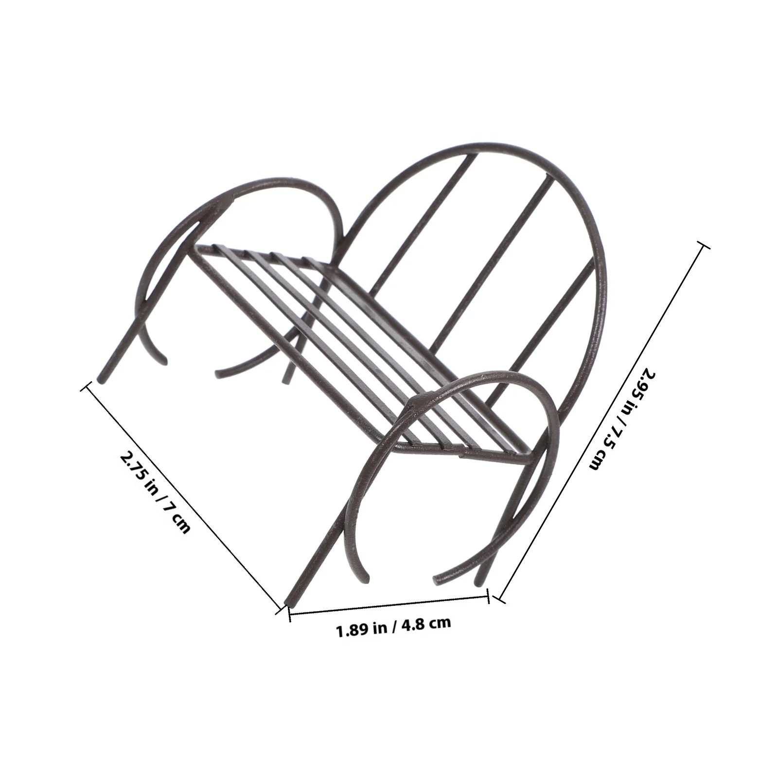 2 قطعة زخرفة مقعد الحديقة المصغرة مصممة بشكل رائع للمنزل طاولة الرمل المشهد الصغير حديقة ديكور أثاث المنزل الصغير #3