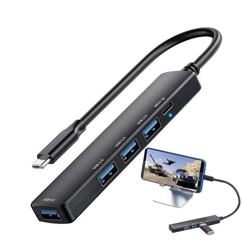 Laptop USB Port Extension USB 3.0 Laptop Port Extension Expander Hub Strong Power High Speed USB Extender With 5-Port For Work