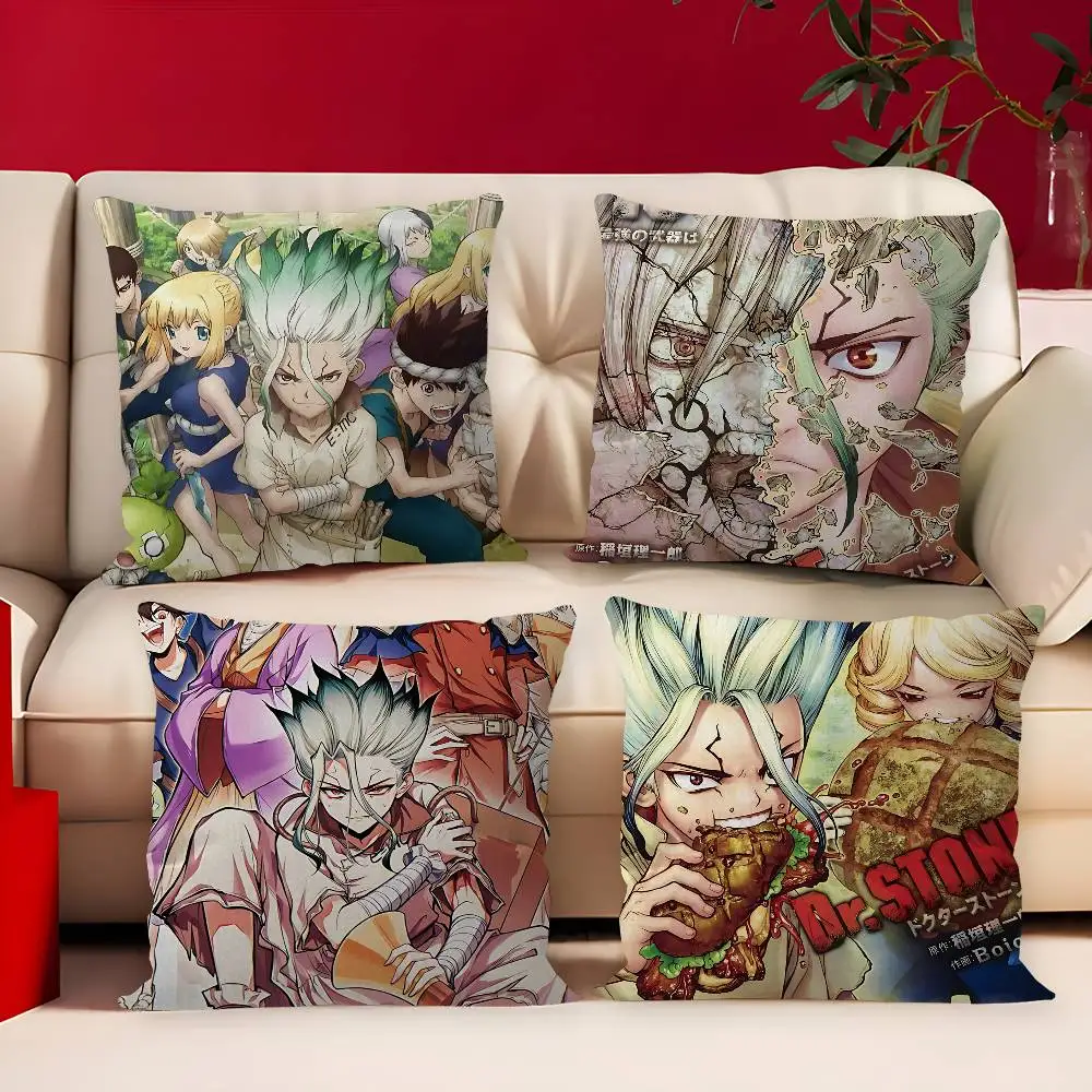 Popular D-Dr S-Stone Sci-Fi Anime 45*45cm Cushion Cover Pillow Cover Decor Pillowcase Home Pillowcase For Couch Pillow