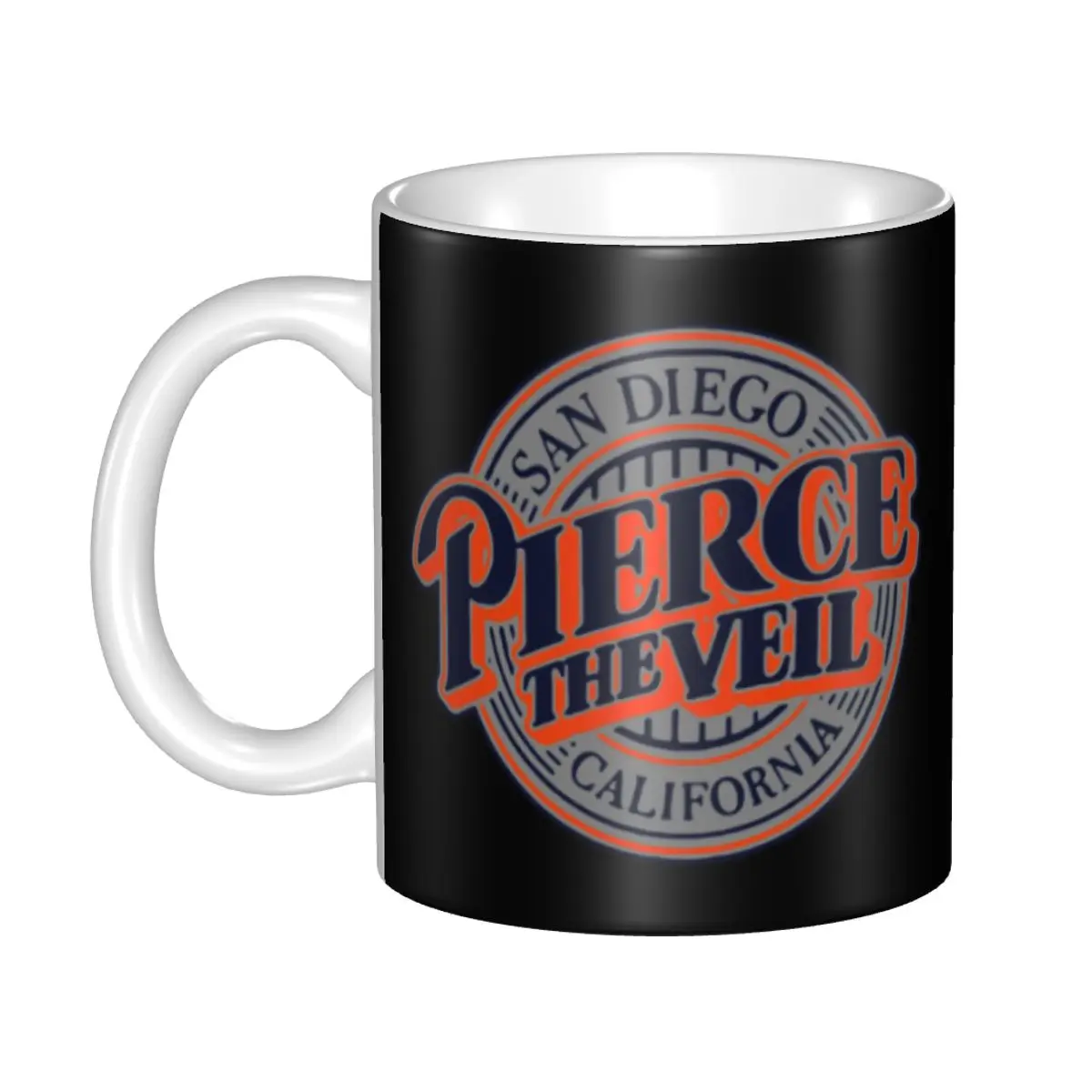 

Personalized Music Rock Band Pierce Veil Logo Mug DIY Ceramic Milk Tea Coffee Cups
