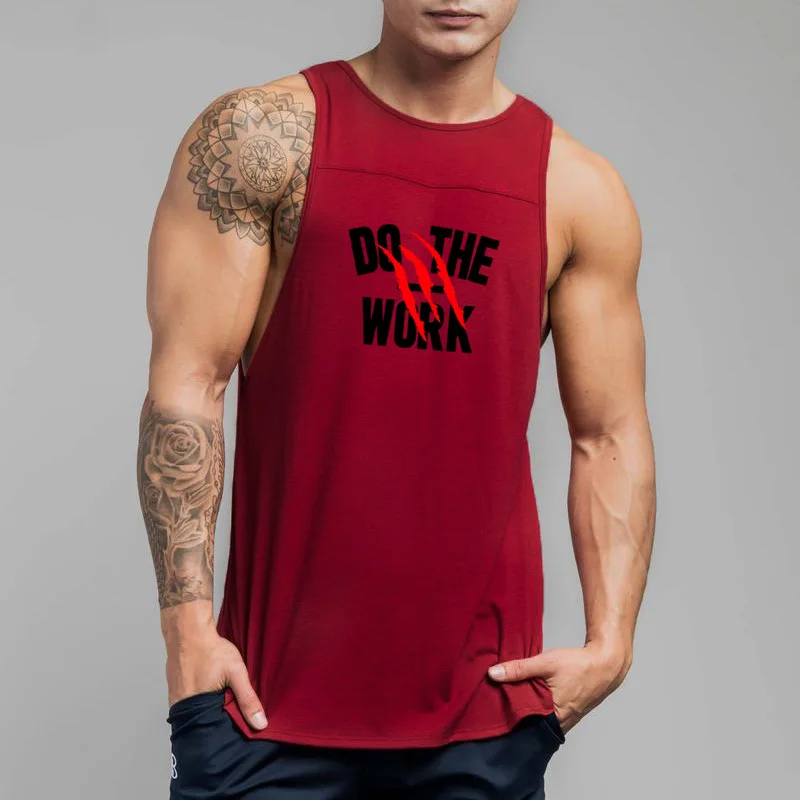 Men's Workout Sports Tank Top Breathable Boxy Fit Sleeveless Shirt for Running Summer Quick Dry Bodybuliding Muscle Tee
