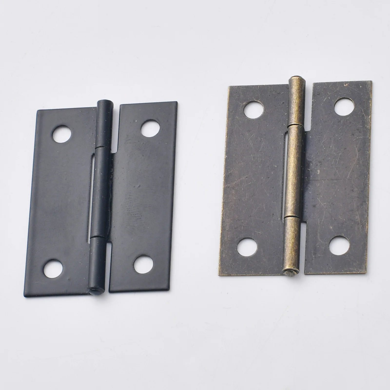 Right Angle Square Hinge Antique Spray Painted Black Iron Vintage Flat 45*31mm