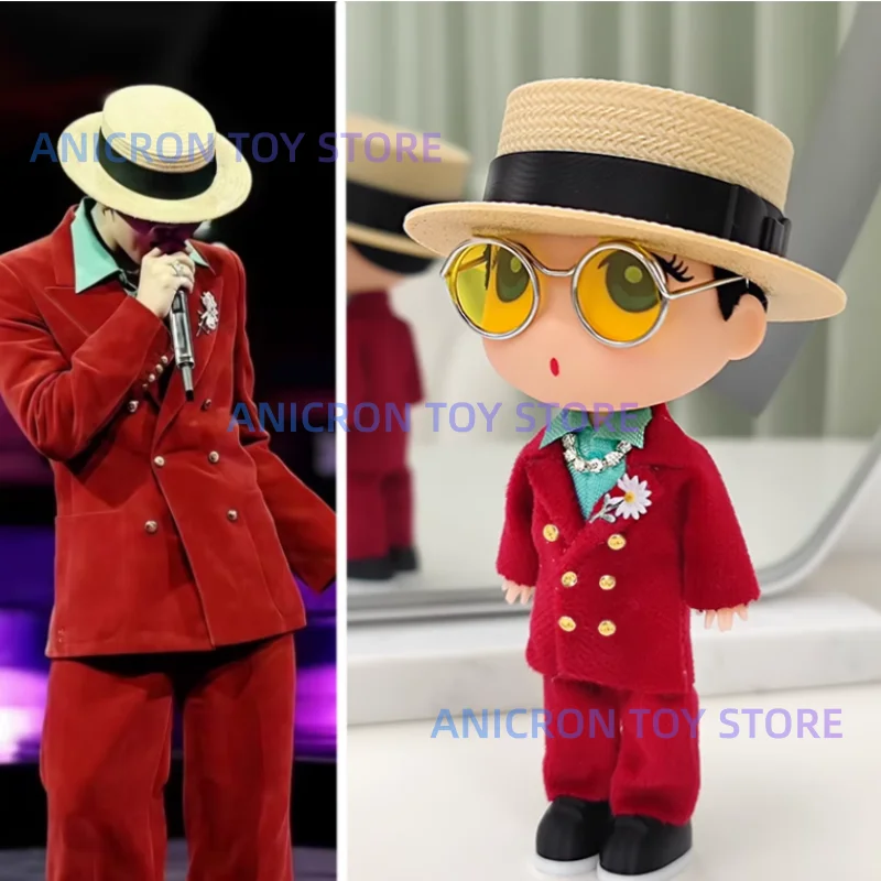 G-D Doll Sydney Concert Top Hat Straw Hat Suit Gd Doll Handmade 13cm Keychain Pendant For Fans Gifts