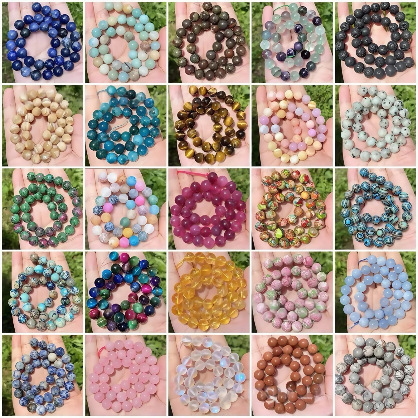 

Wholesale Natural Stone Amethyst Obsidian Bead Round Loose Spacer For Jewelry Making Bracelet Necklace Accessory 4 6 8 10 12mm