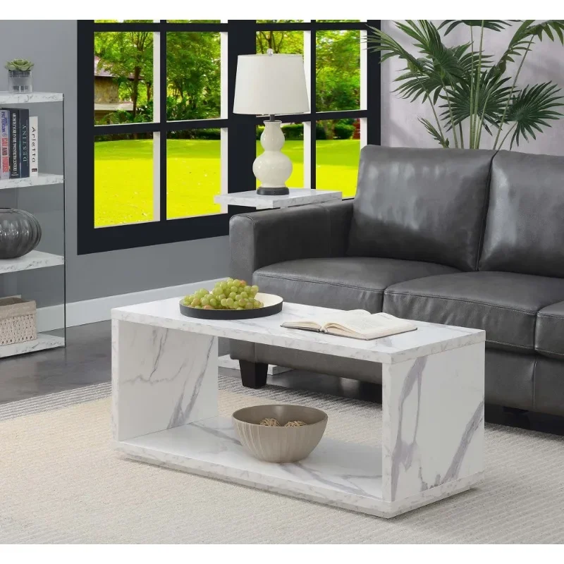 Concepts Northfield Admiral Coffee Table, Faux White Marble coffe tables