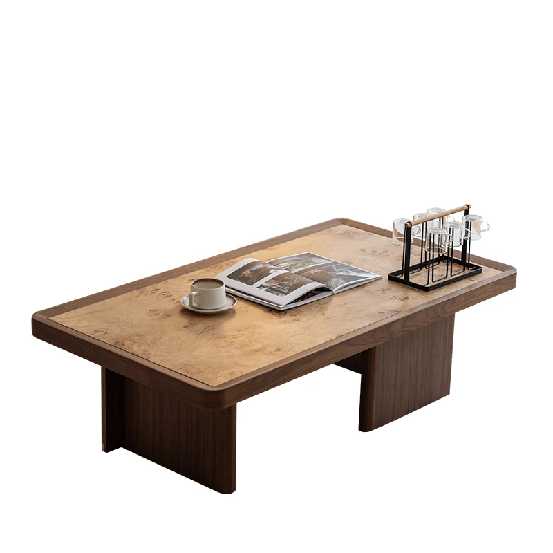 

Retro style coffee table, simple and easy to move small coffee table, medieval simple rectangular small apartment co