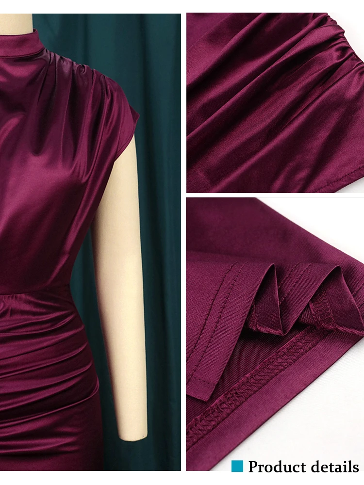 Burgundy Dresses Plus Size 4XL Sexy Bodycon Long Prom Slit Evening Birthday Party Cocktail Outfits for Ladies 2023 Spring Summer