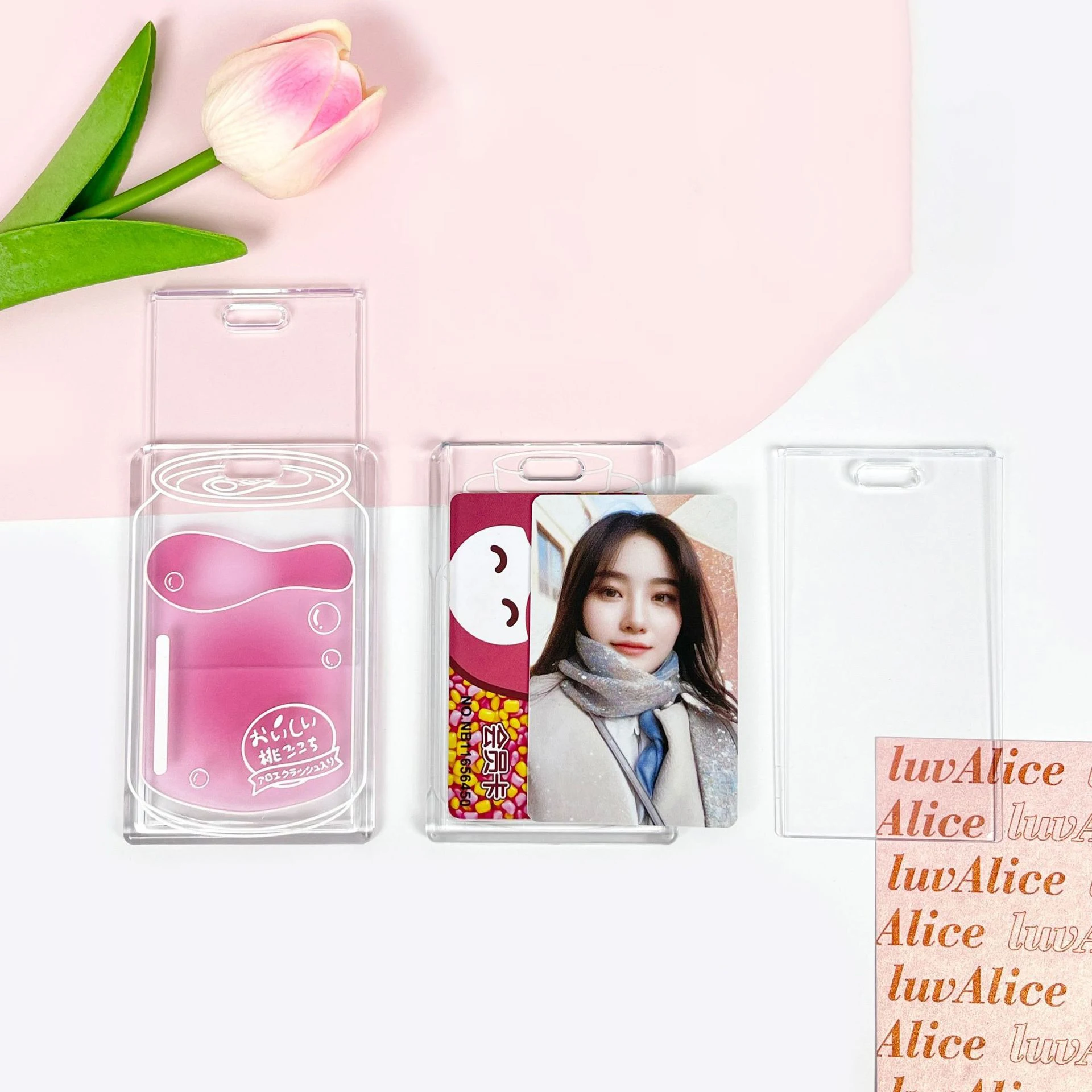 Student Fun Transparent Card Covers Spring Rope Cartoon Meal Card Case Game Cards Protection Covers Lanyard Credit Card Holder