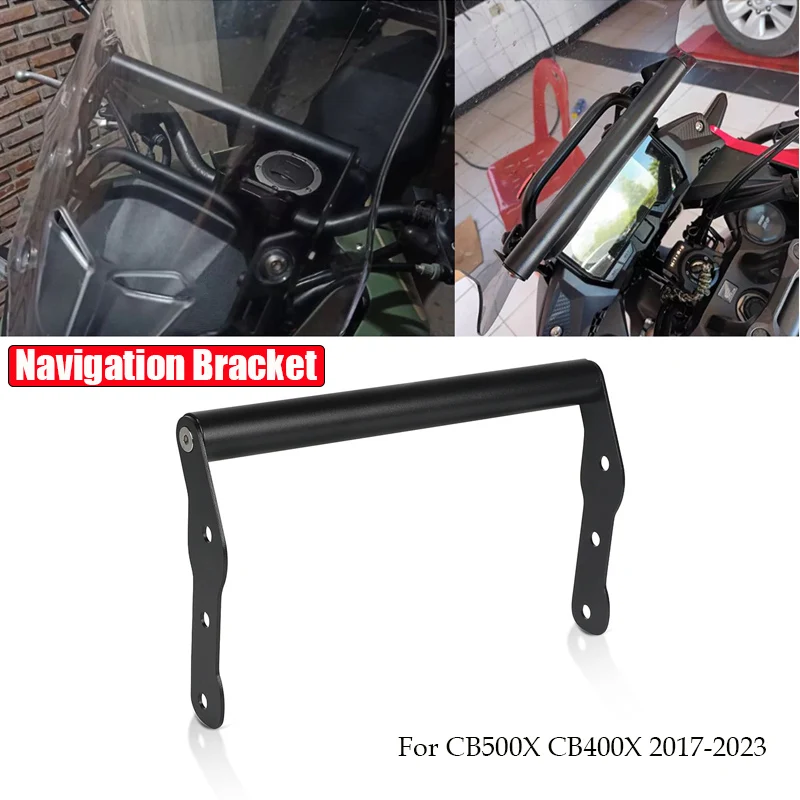 Accessories Motorcycle GPS SMART PHONE Navigation GPS Plate Bracket Adapt Holder For HONDA CB400X CB500X CB 500X 400X 2016-2024