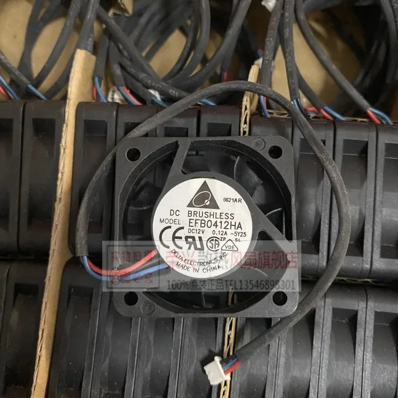Delta Electronics EFB0412HA 5Y25 DC 12V 0.12A 40x40x10mm 3-Wire Server Cooling Fan