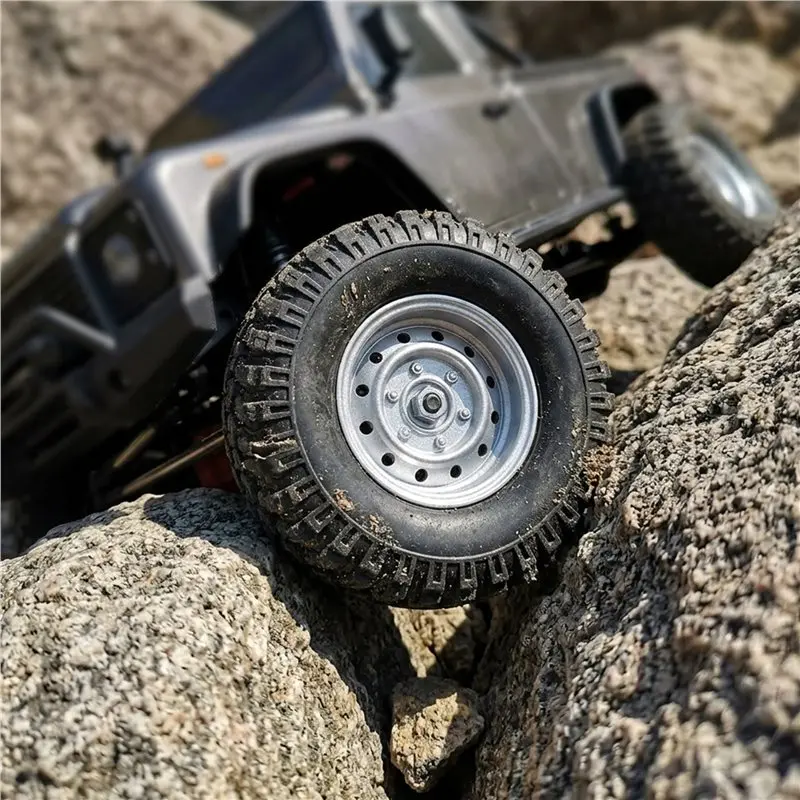 MACH-4Pcs/Set RC Crawler Retro Alloy 12 Small Holes 1.9 Inch Beadlock Wheel Rim For 1/10 RC Crawler Accessories