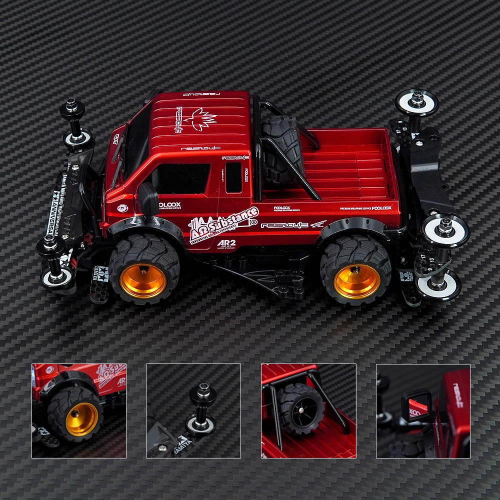 Jiepin 4WD FMA Chassis Racing Truck with LED Lights Painted Body Spring Suspension RTR Model assembled car