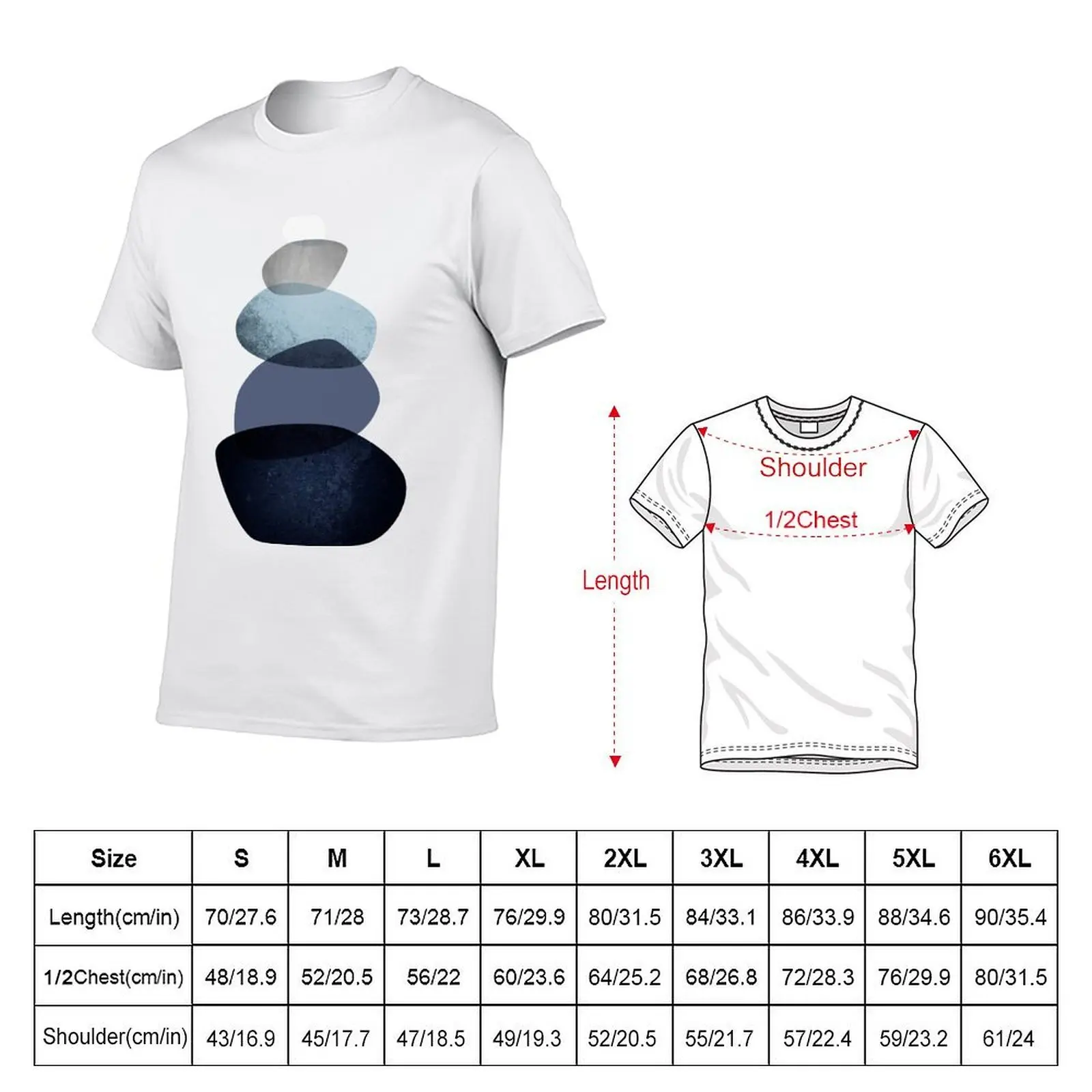 Balancing Stones T-Shirt man t shirt cotton man t shirt graphic man t shirt heavy cotton T-shirt