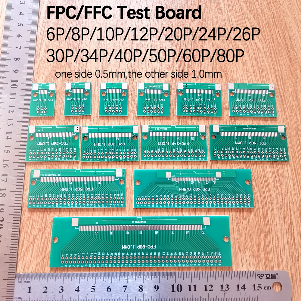 

2PCS FPC/FFC Flexible Flat Cable Adapter Board Blank Board Test Board 0.5MM 1.0MM 2.54 Pitch 6/8/10/12/20/24/26/30/34/40/50P