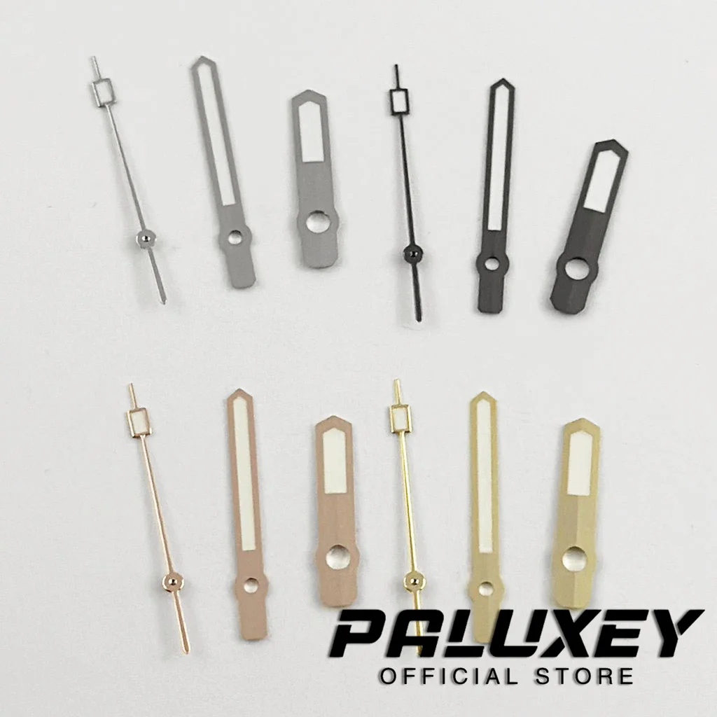 NH35 Hands Silver Rose Gold Gun Gold Watch Hands For NH35/ NH36/7S26/7S36/4R35/4R36 Movement Watches Pointers Green Luminous