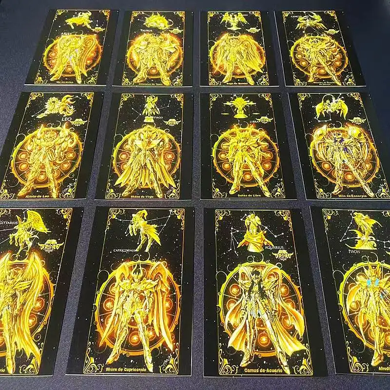 

Saint Seiya Soul of Gold SOG Character Collection Cards A set of 12 Postcards Knights of the Zodiac God Cloth With Object