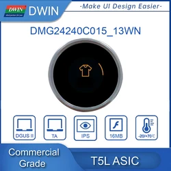 DWIN 1.54 Inch Display UART Circular Rotary Screen With Encoder Shell 240*240 Pixels No Touch Panel DMG24240C015_13WN