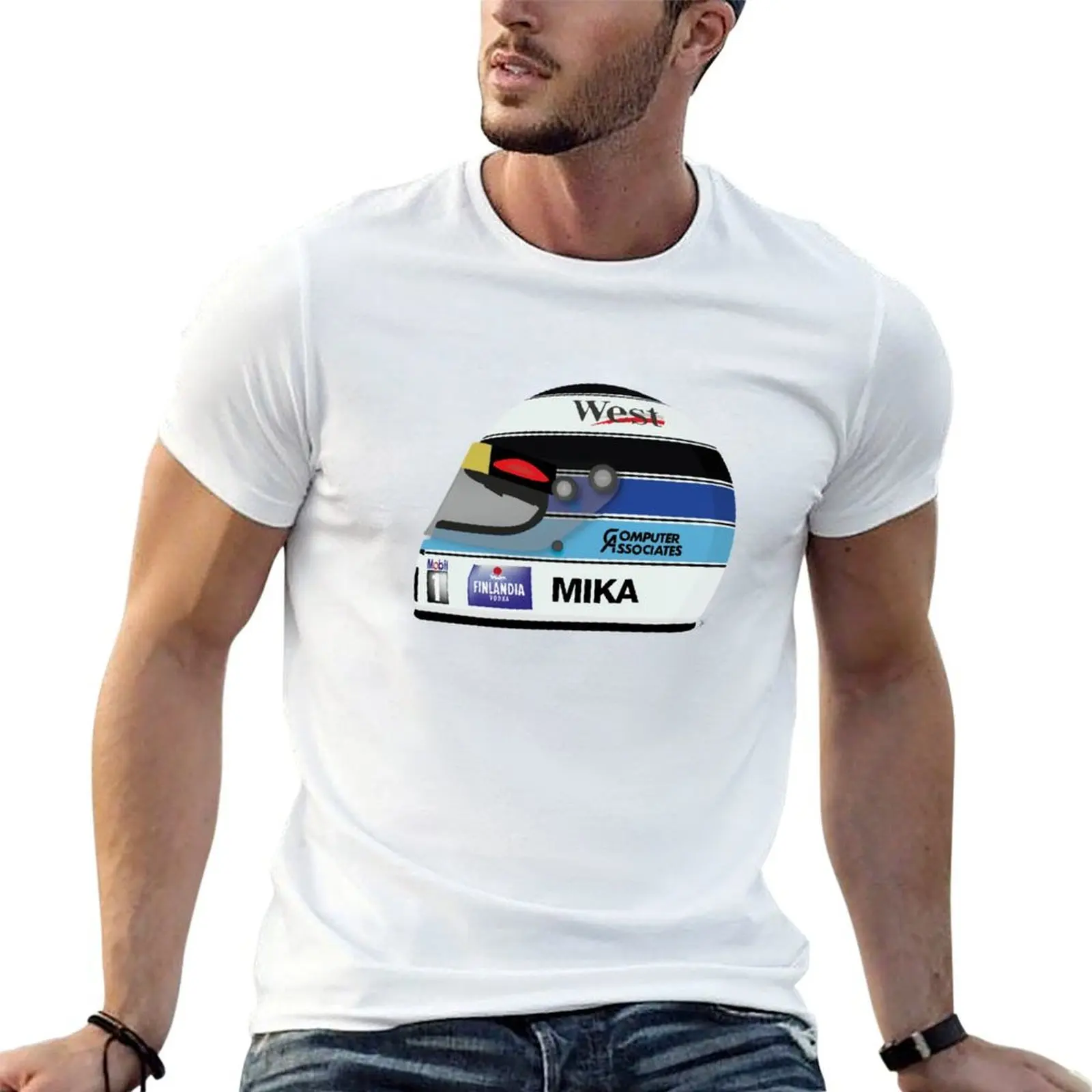 

Mika Hakkinen T-Shirt cotton t shirt man t shirts for man graphic funny T-Shirt