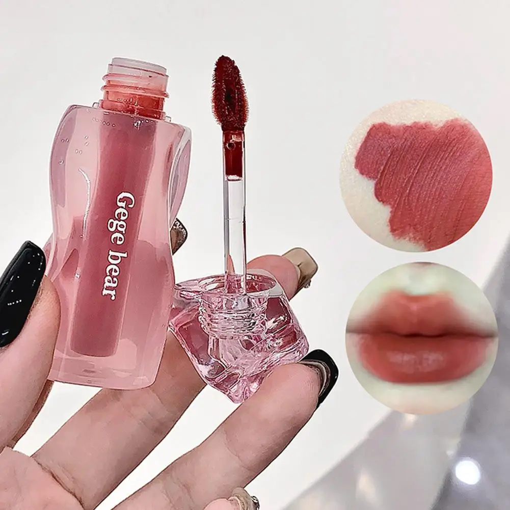 Gege Bear Pink Cream Mist Lip Mud Matte Velvet Lip Cream Liquid To Lipstick Lip Peach Easy Nude Color Glaze Langlebiges Gl P3N9