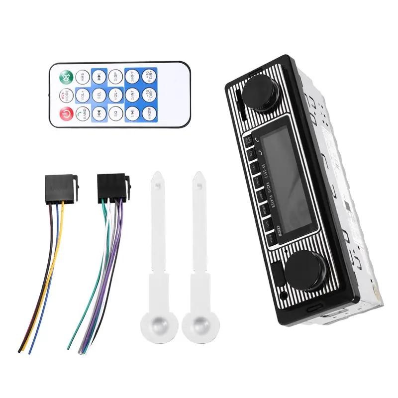 Multimedia Radio Wireless Bluetooth 12V Car MP3 Player AUX Audio Input Card Insert USB Flash Drive New Retro Design