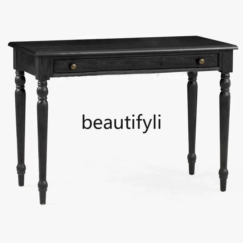 Modern Italian light luxury solid wood writing table/makeup table Extremely simple creative design desk writing desk6220