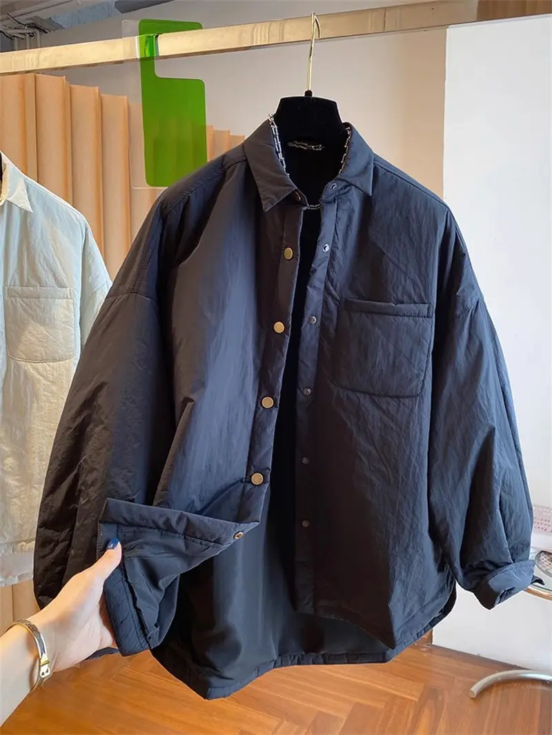 Cappotto trapuntato primavera inverno 2025 da donna - Piumino leggero in cotone, capispalla alla moda con colletto ampio, elegante e versatile G340