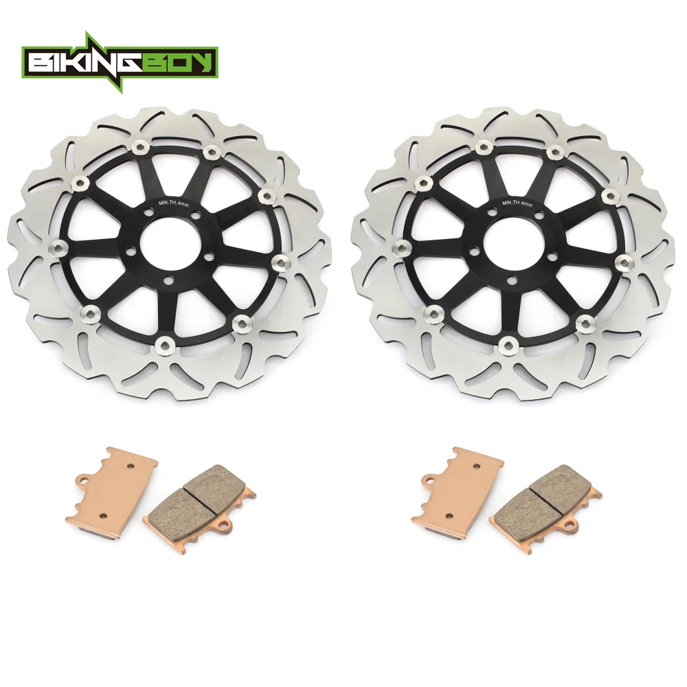 BIKINGBOY For Kawasaki ZZR 1100 D 93-01 96 97 98 ZZ-R 1200 C 02 03 04 ZX9R ZX-9R Ninja 94 95 Front Brake Discs Disks Rotors Pads