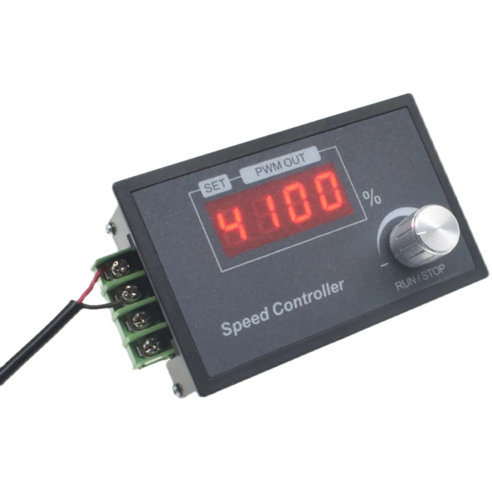 DC6-60V 30A Max DC Motor Speed Controller PWM Rotary Knob Encoder LED Digital Display Brush motor Control Module 1-100kHz