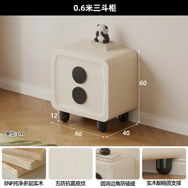 GZ6.4  French Panda Bedside Cabinet Locker Integrated Bedroom Large Capacity Wall Cabinet