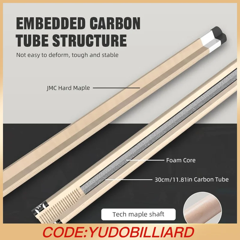 

KONLLEN Pool Cue Stick with Maple Shaft 12mm Tip 58-inch Professional Billiard Sticks for Billiard Cue