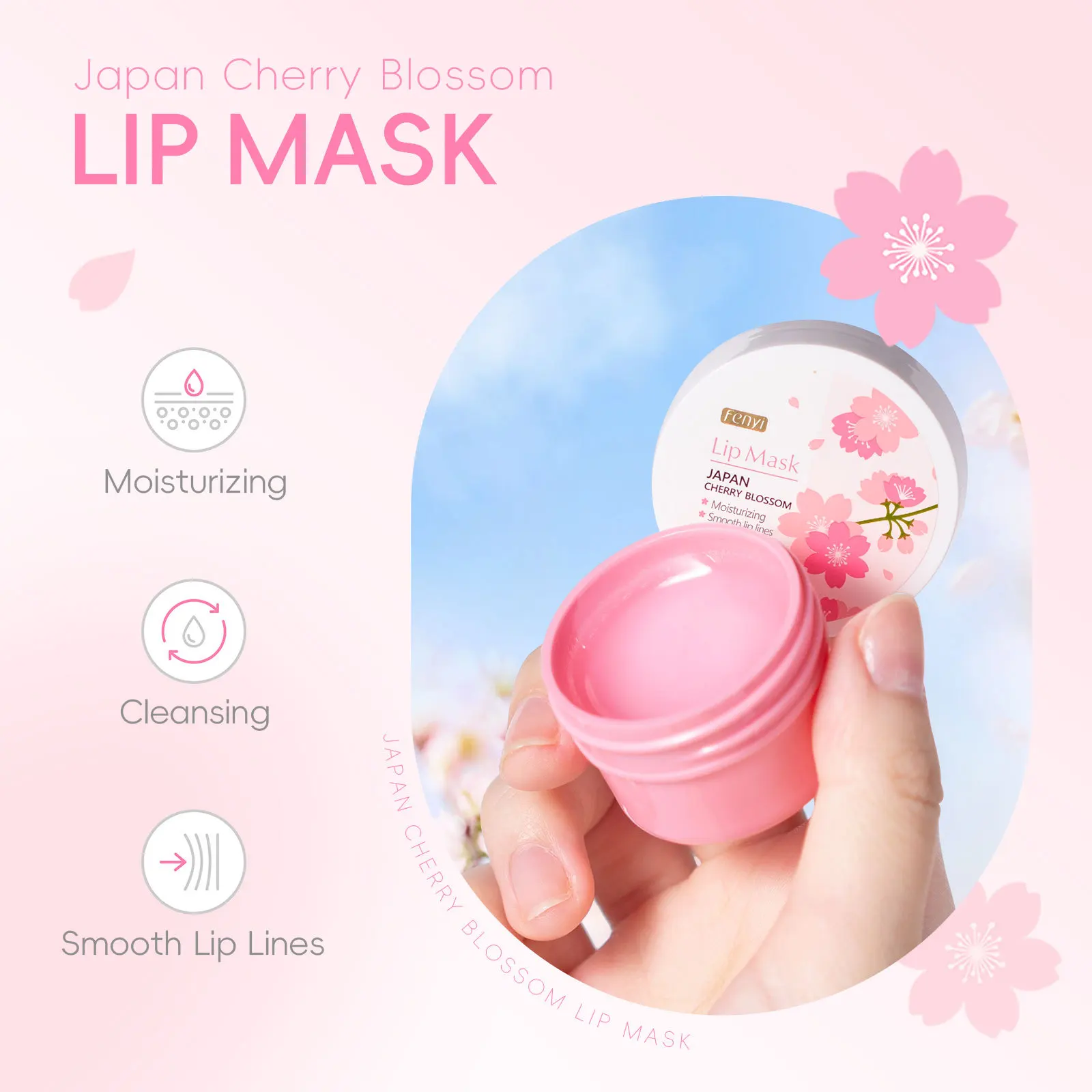 

Fenyi Lip Sleeping Mask 15g,Repair Moisturizing Lip Treatment for Dry Lips, Hydrating Lip Care for Smoothing Fine Lines Gentle