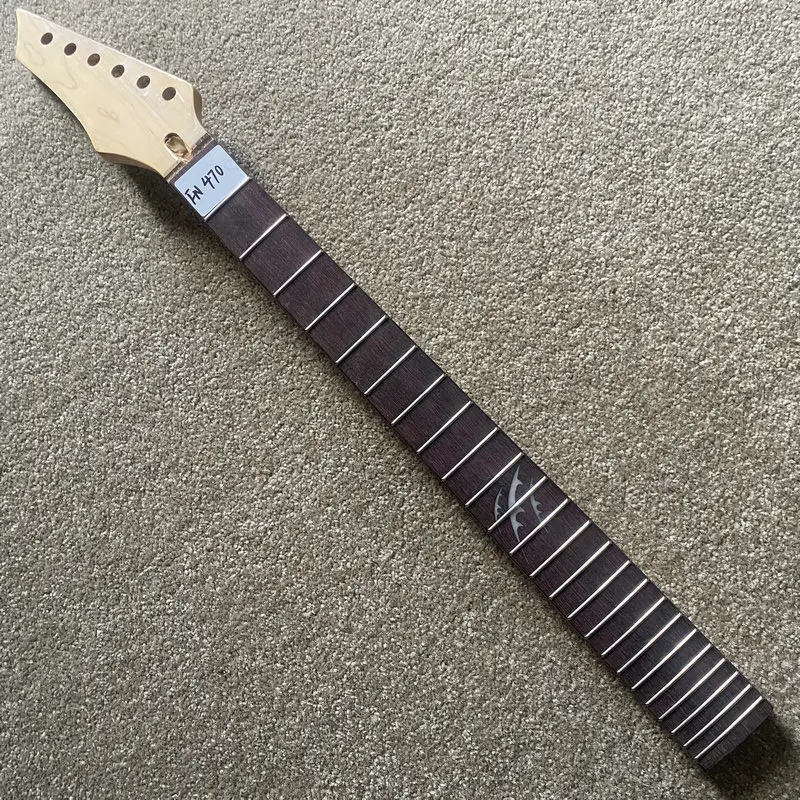 FN470 Reversed Headstock Semi Finishing Electric Guitar Neck 24 Frets Rosewood Fingerboard HarleyBenton Genuine No Logo for DIY