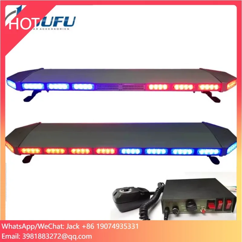 

Red Blue Amber 47 Inch Super Slim Vehicle Security Car Truck Roof Light Bar Car Truck Light Bar With Siren And Radio