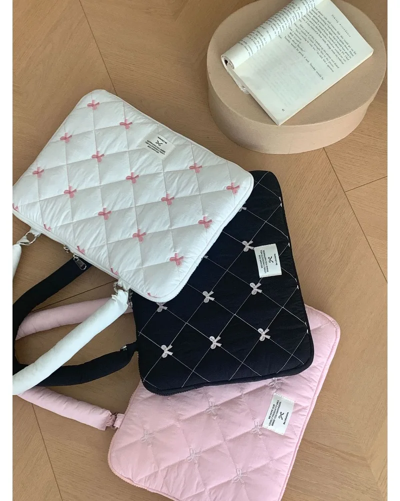 Sweet Versatile Ins Style Liner Bag Casual Notebook Shoulder Bag Suitable For 133 Inch Laptop