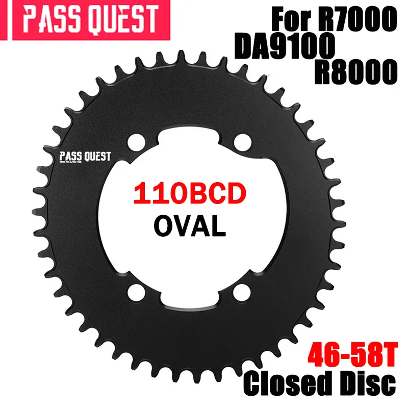 Oval For Shimano 105 R7000 ULTEGRA R8000 Colsed Dics Chainring 110mmBCD CRANK Dura-ace R9200 46T 48T 50T 54T 56T 110bcd