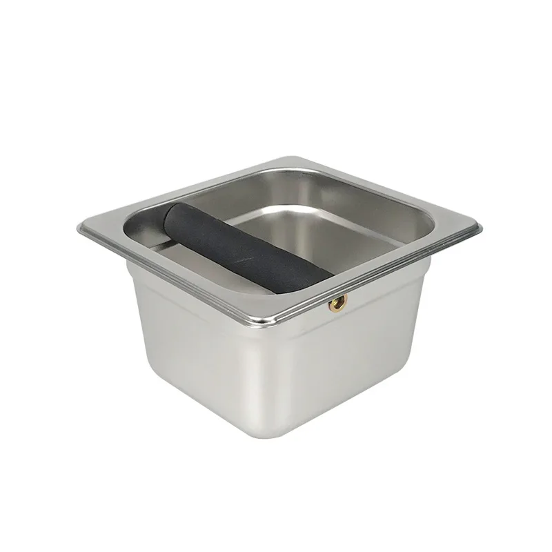 

Coffee Accessories Durable Coffee Grounds Pail Bar Stainless Steel Coffee Grounder Knock Box Slag Drum