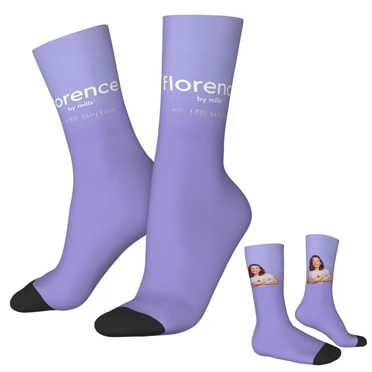 Florence By Mills Calcetines Harajuku Medias súper suaves Calcetines largos para todas las estaciones Accesorios para regalo de cumpleaños unisex