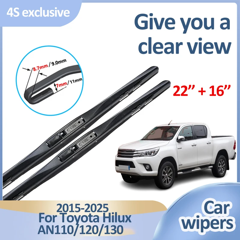 

Аксессуары для Toyota Hilux 2024, 2015-2025 TruckMasters OX, переднее стекло автомобиля, щетка стеклоочистителя, аксессуары для лобового стекла