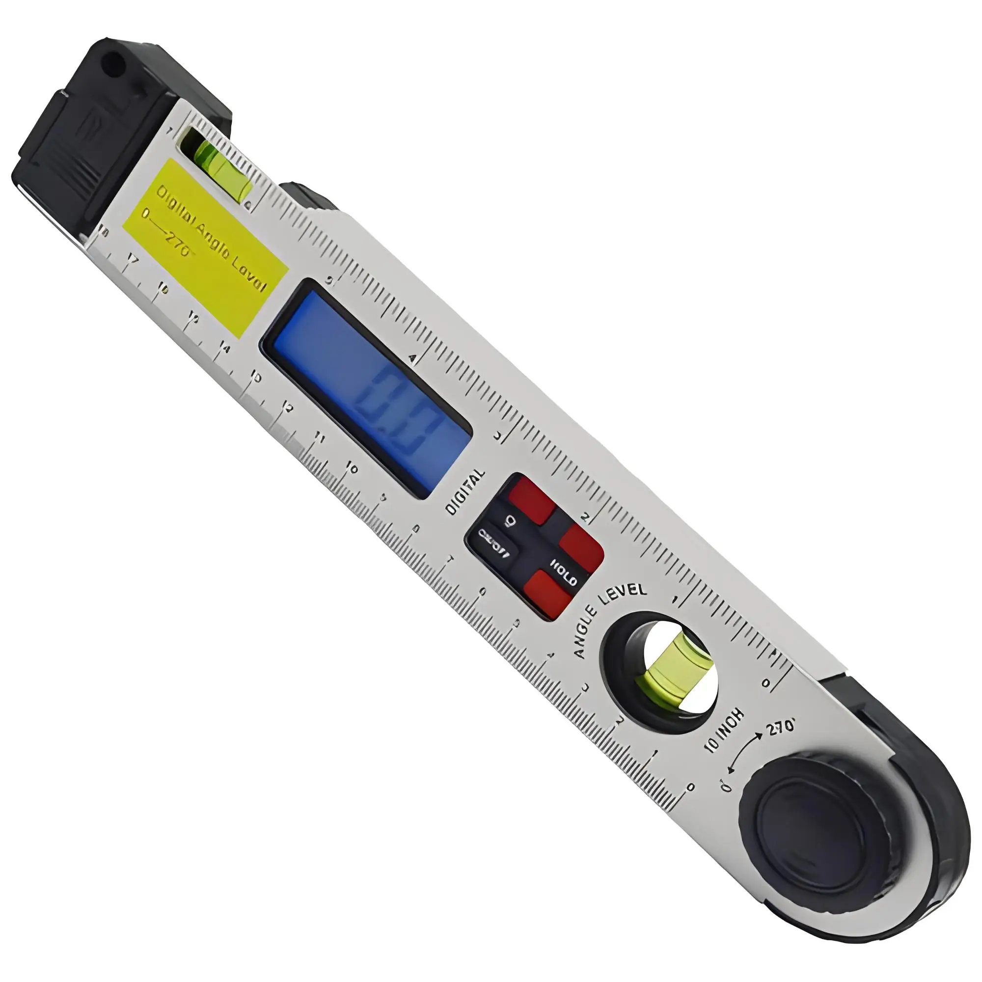 0-270degree 250mm Digital Angle Ruler Finder Gauge Multi-Purpose Digital Protractor Level Ruler Miltre Spirit Level Inclinometer