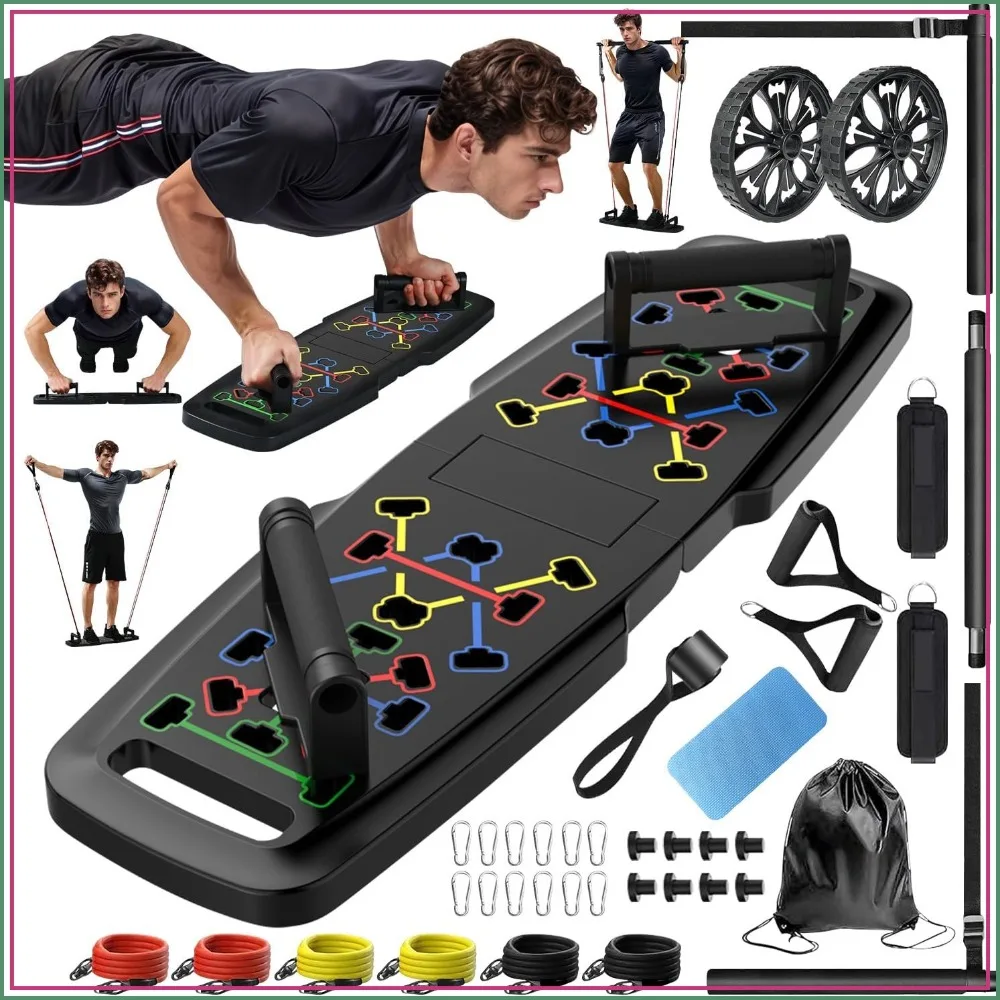 20 Fitness Accessories Push Up Board Full Body Workout Home Gym