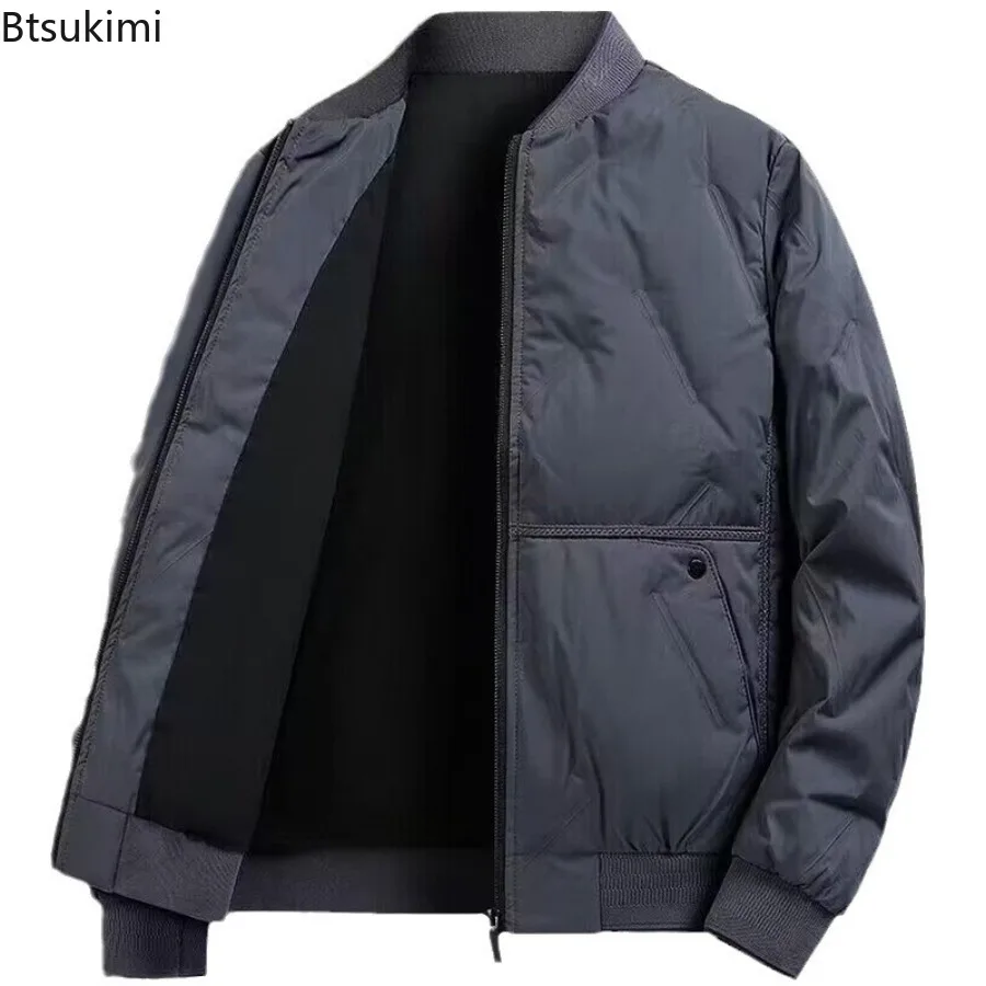 Men's Parkas Winter New Item Middle-aged Elderly Baseball Collar High-end Business Leisure Sports Warm Top Oversized Size M-8XL