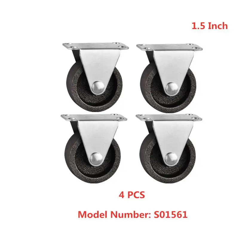 

4 Pcs/Lot 1.5-inch Cast Iron Wheel, Diameter: 40mm, Metal Furniture, Directional Casters