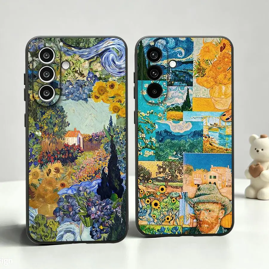 Van Gogh Floral Garden Phone Cover Case for Samsung Galaxy A23 A52 A36 A05 A37 A06 A25 A16 A73 A51 A57 A15 A53 A17 A55 A50 A41