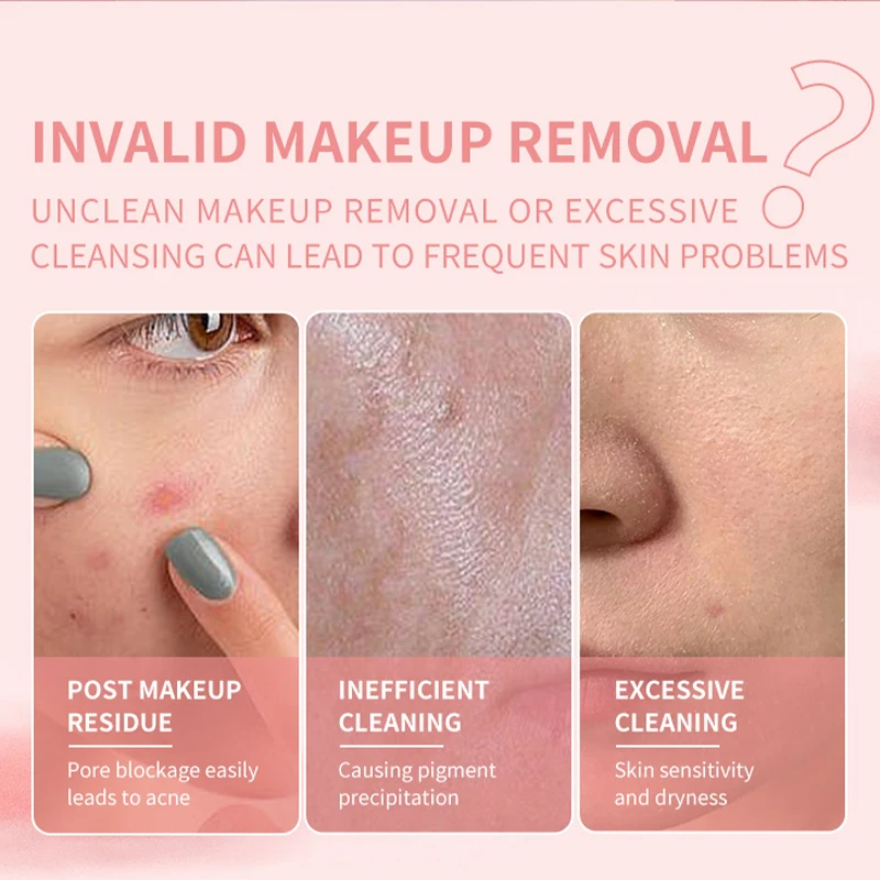 Balsam oczyszczający 3 w 1: Łatwo usuwa makijaż z oczu, ust i twarzy w jednym kroku, delikatne oczyszczanie