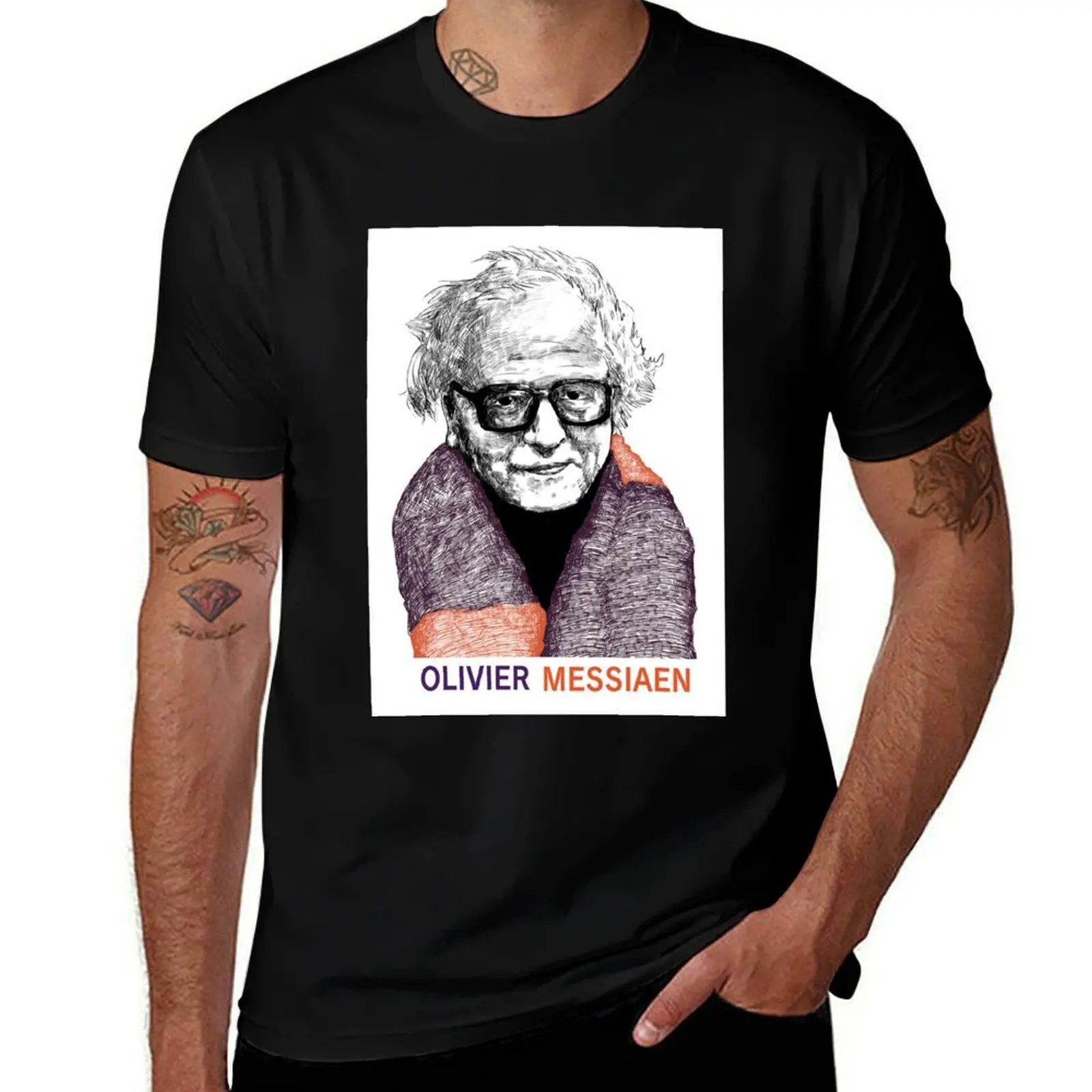 

Olivier Messiaen Shirt T-Shirt t shirt man plain t shirts for man cotton soft T-Shirt
